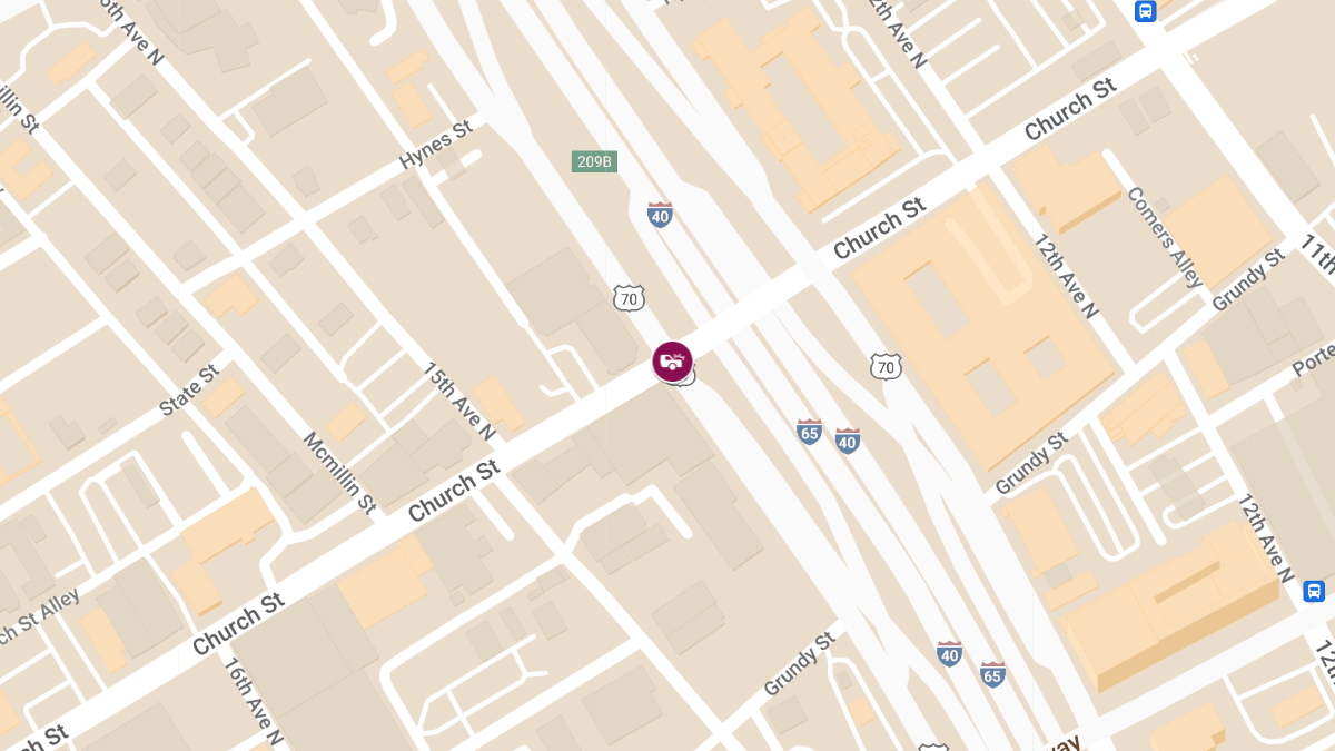 Vehicle Collision at Church St & 14th Ave N Causes Injuries