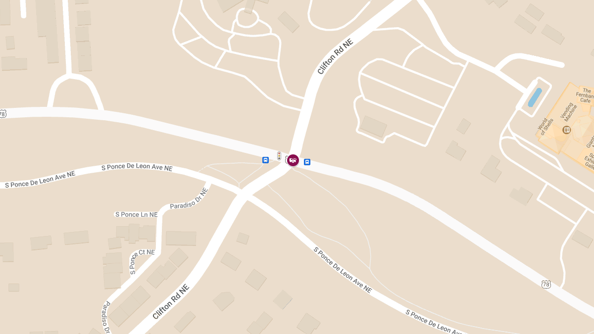 Vehicle Collision at Ponce de Leon Ave NE & Clifton Rd NE Leads to Injuries