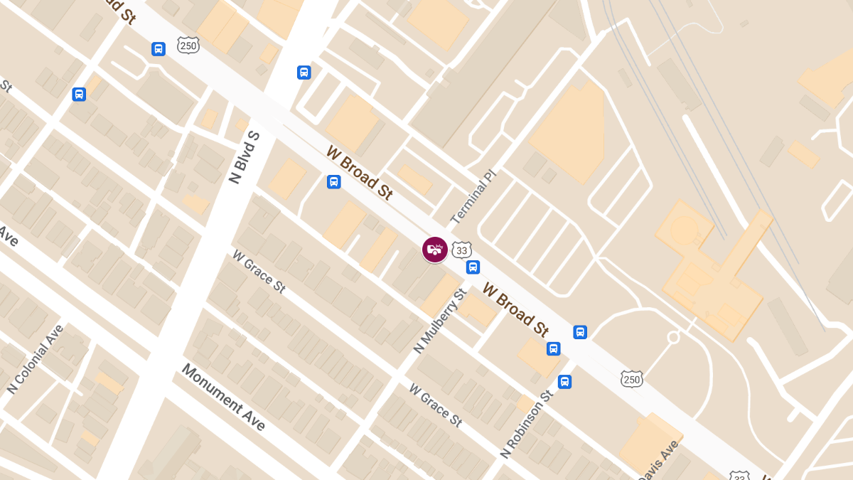 Vehicle Collision at Terminal Pl & W Broad St