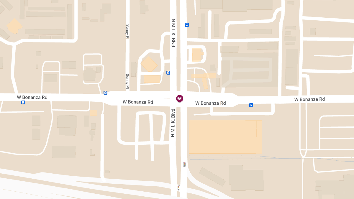 Vehicle Collision at W Bonanza Rd & N Martin Luther King Blvd Causes Injuries