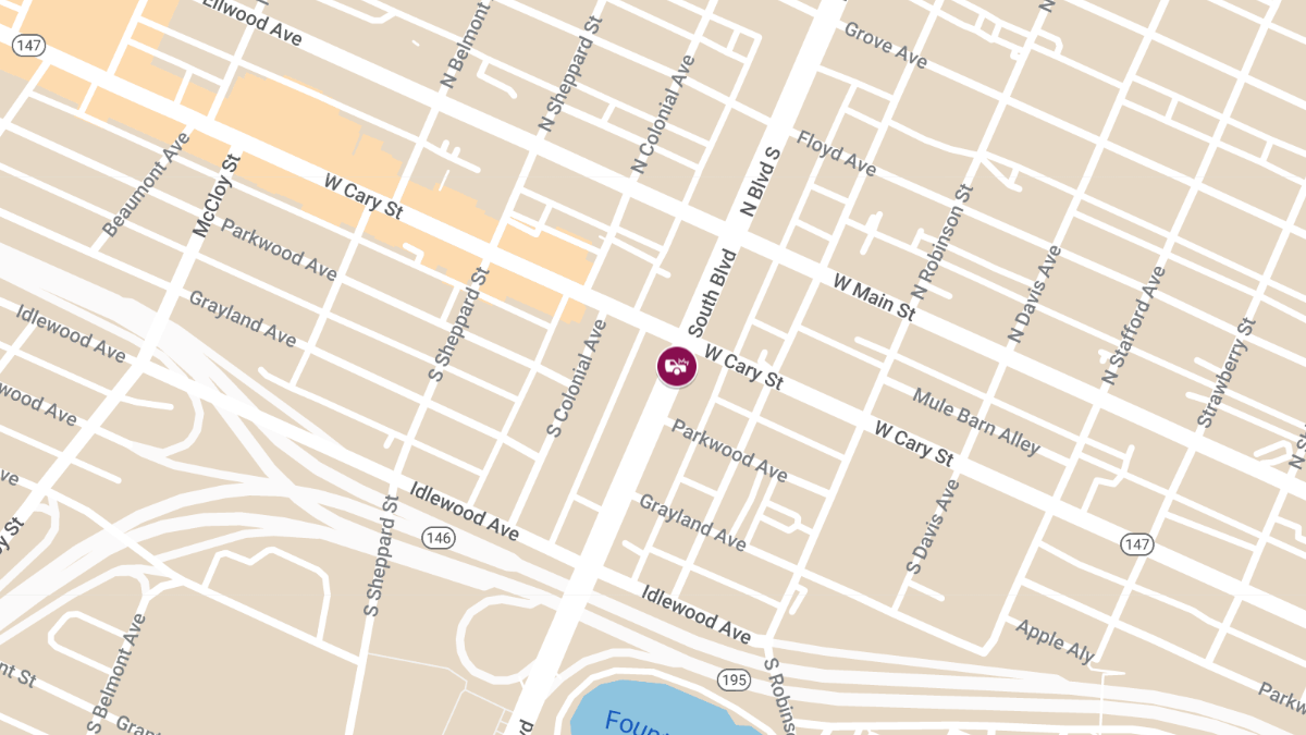 Vehicle Collision with Injuries at 100 S Arthur Ashe Blvd in Museum District