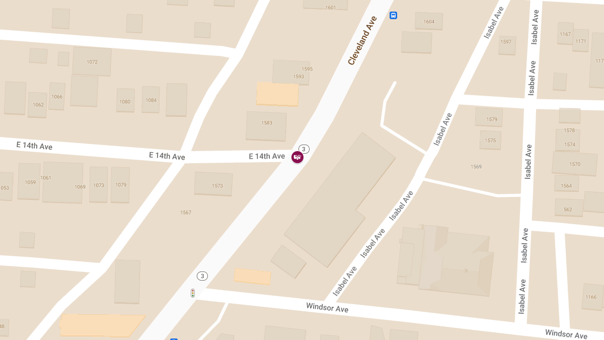 Vehicle Collision with Injuries at Cleveland Ave & E 14th Ave