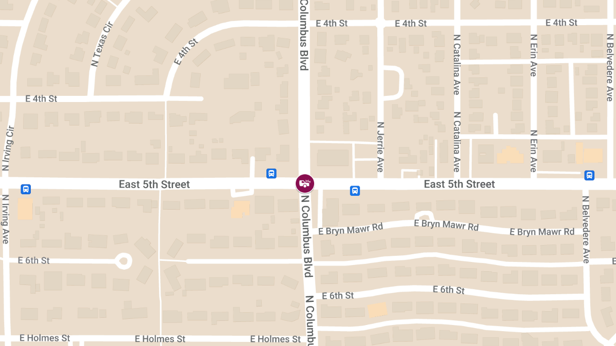 Vehicle Collision with Injuries at E 5th St & N Columbus Blvd