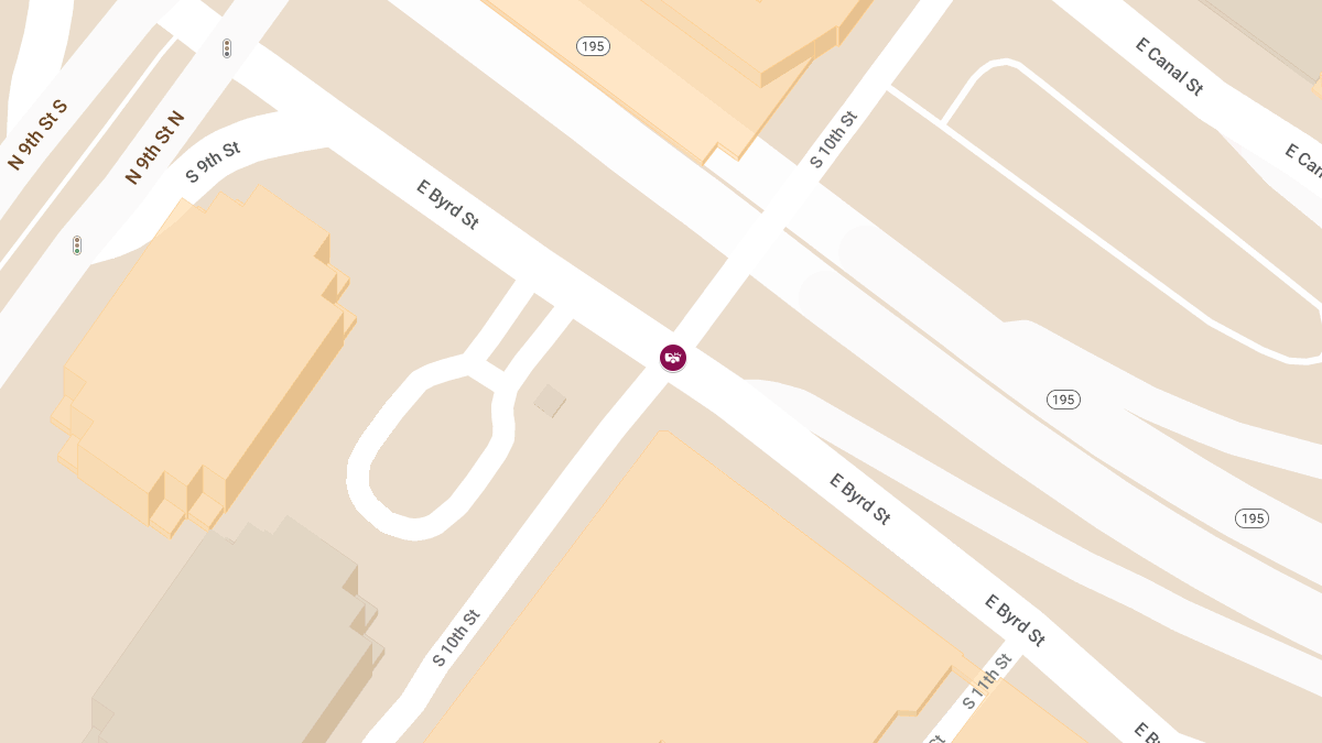 Vehicle Collision with Injuries at E Byrd St & S 10th St