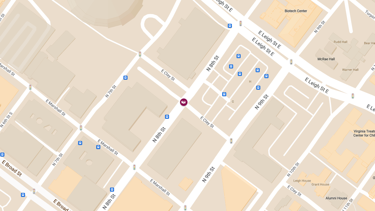 Vehicle Collision with Injuries at E Clay St & N 8th St in Downtown
