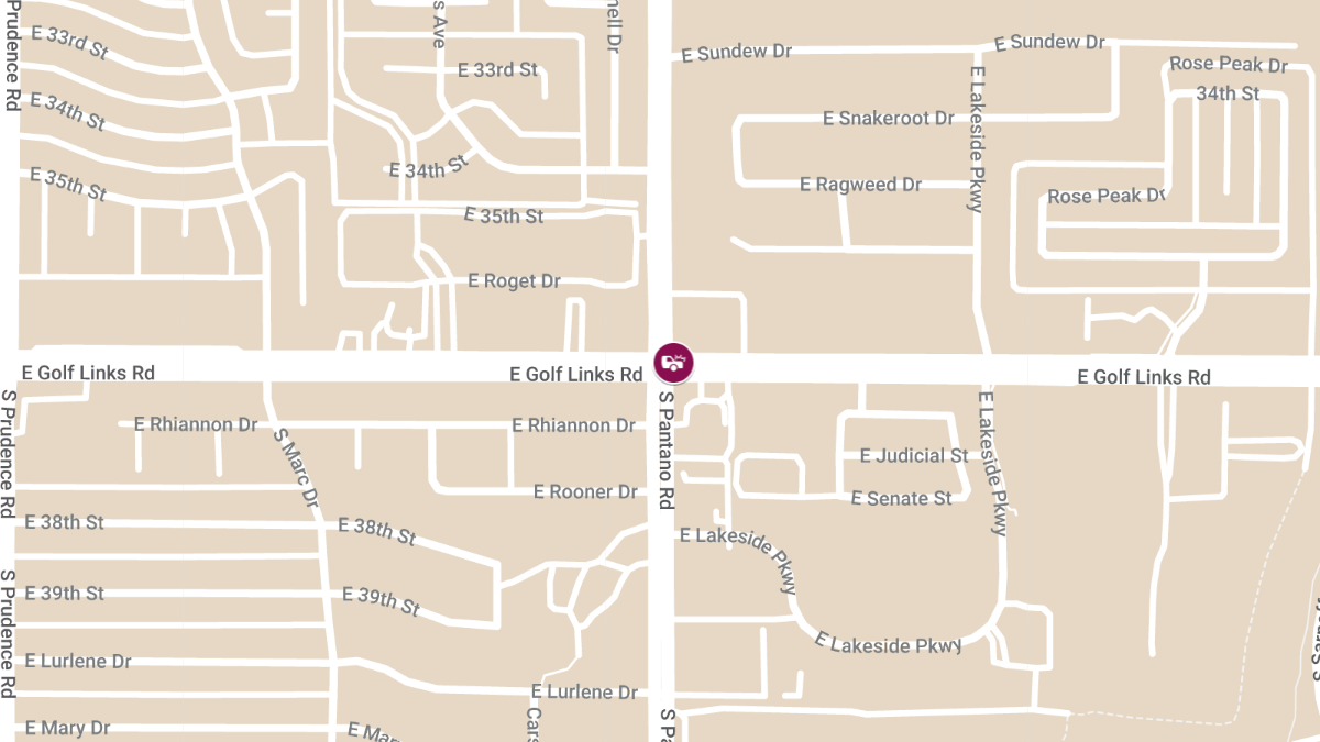 Vehicle Collision with Injuries at E Golf Links Rd and S Pantano Rd