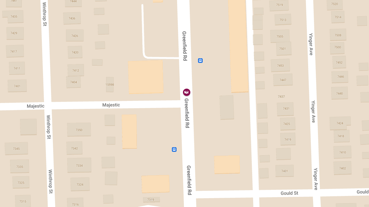 Vehicle Collision with Injuries at Greenfield Rd and Majestic St