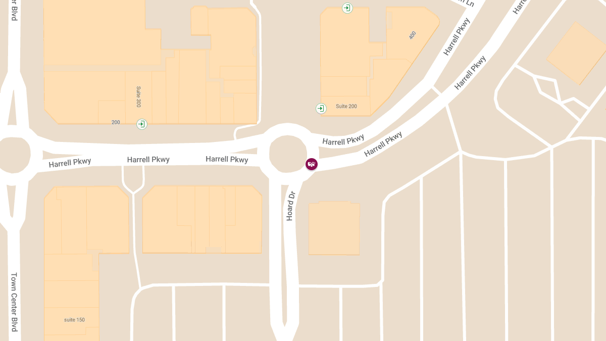 Vehicle Collision with Injuries at Harrell Pkwy & Hoard Dr