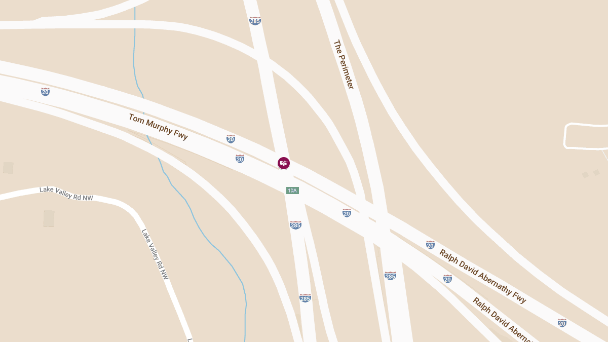 Vehicle Collision with Injuries at I-20 E & I-285 N
