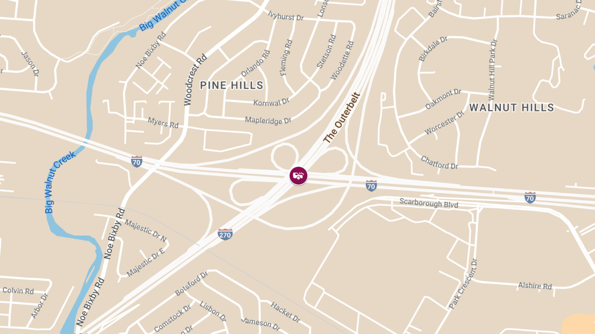 Vehicle Collision with Injuries at I-70 E & I-270 N