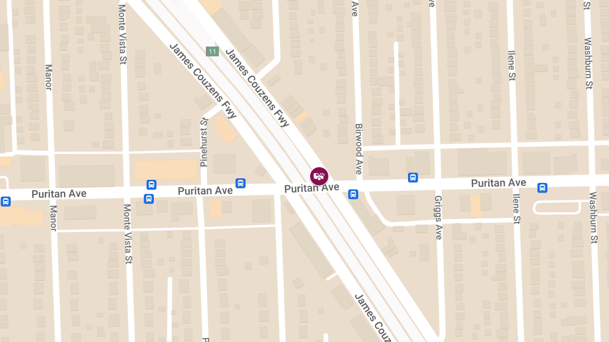 Vehicle Collision with Injuries at John C Lodge Fwy & Livernois Ave in Fitzgerald