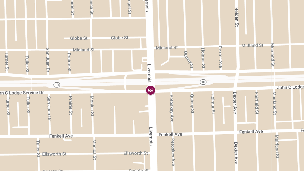 Vehicle Collision with Injuries at M-10 N & Livernois Ave