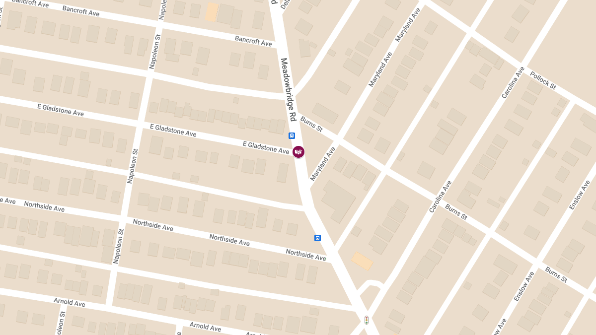 Vehicle Collision with Injuries at Meadow Bridge Rd & E Gladstone Ave