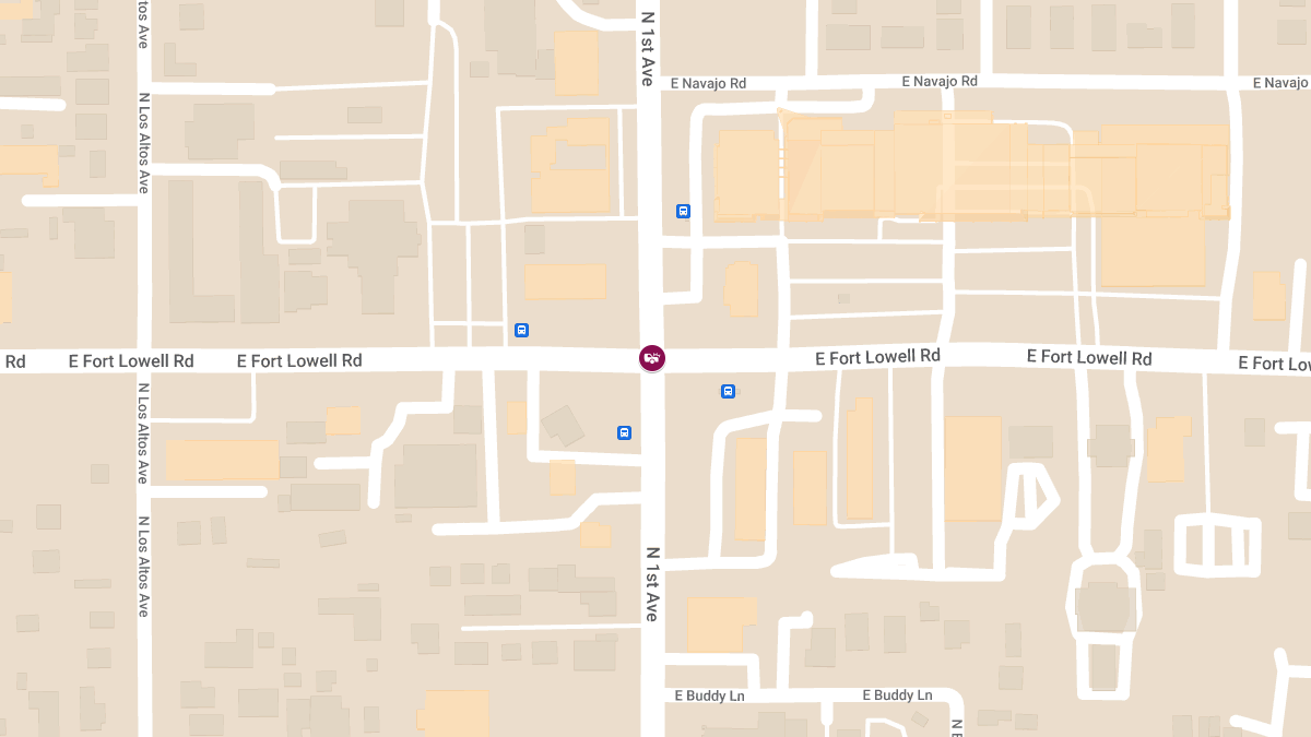 Vehicle Collision with Injuries at N 1st Ave & E Fort Lowell Rd