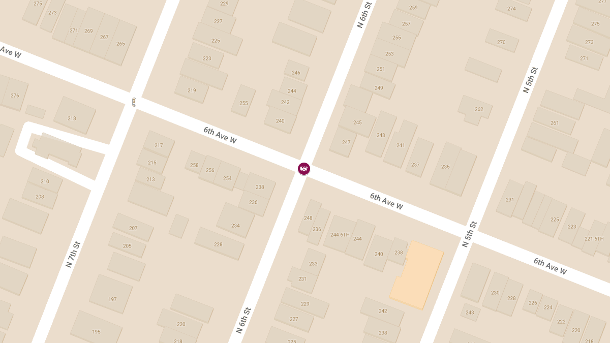 Vehicle Collision with Injuries at N 6th St and 6th Ave W