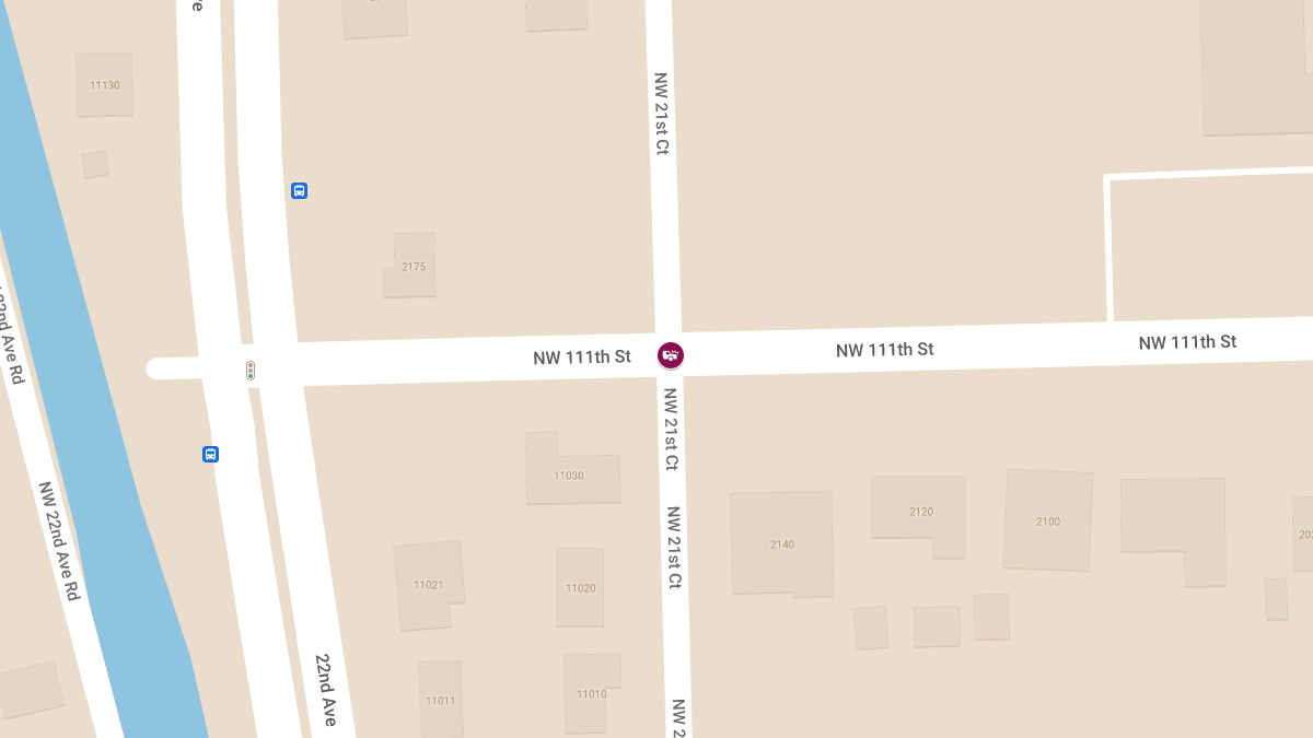 Vehicle Collision with Injuries at NW 21st Ct & NW 111th St