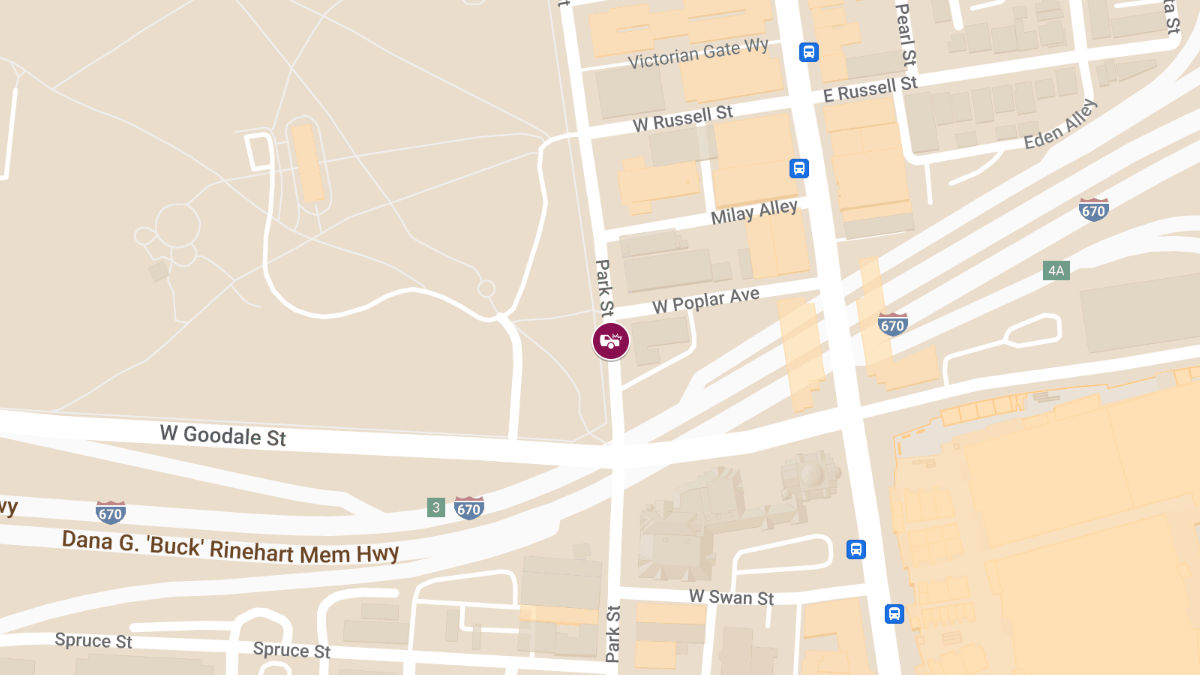 Vehicle Collision with Injuries at Park St & W Poplar Ave