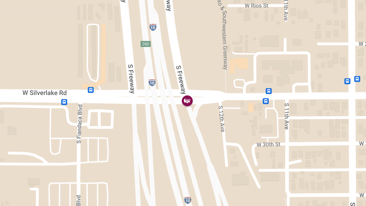 Vehicle Collision with Injuries at S Freeway and W Silverlake Rd