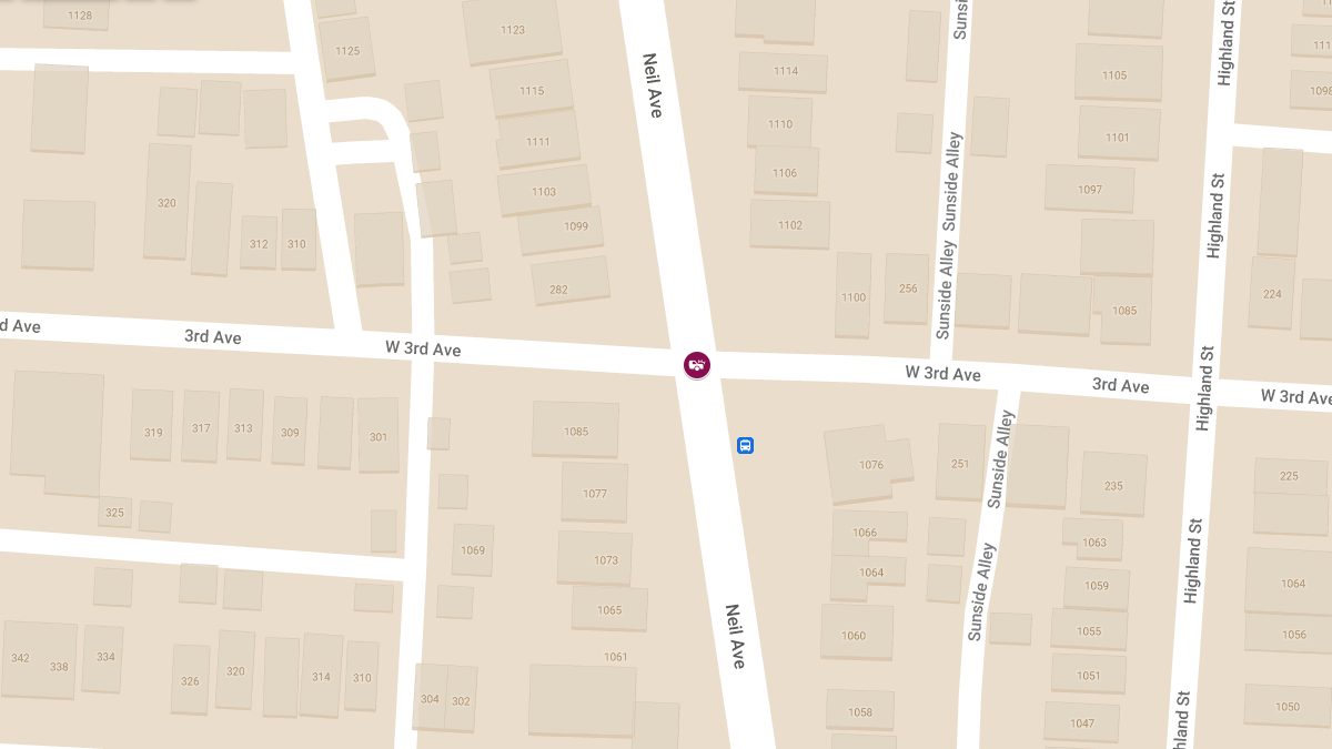 Vehicle Collision with Injuries at W 3rd Ave & Neil Ave