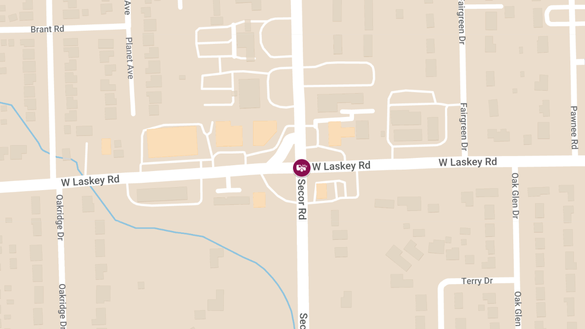 Vehicle Collision with Injuries at W Laskey Rd and Secor Rd