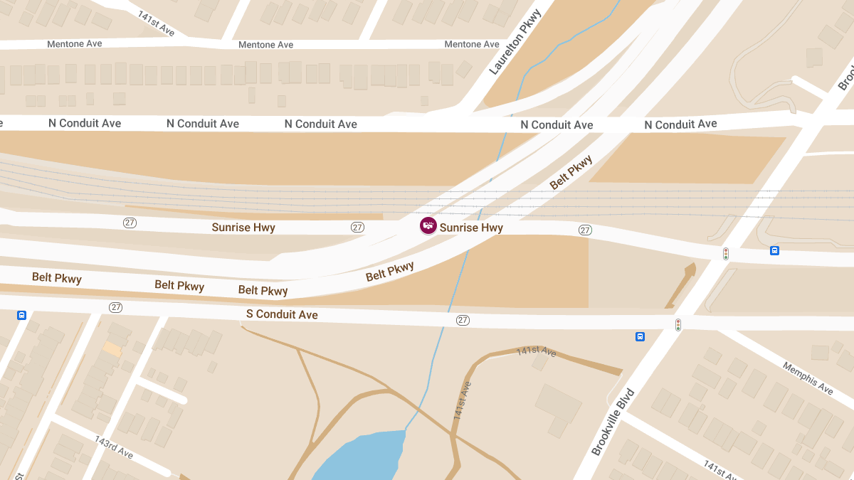 Vehicle Collision with Injuries on Belt Pkwy W & Sunrise Hwy