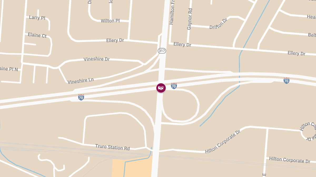 Vehicle Collision with Injuries on I-70 E at S Hamilton Rd