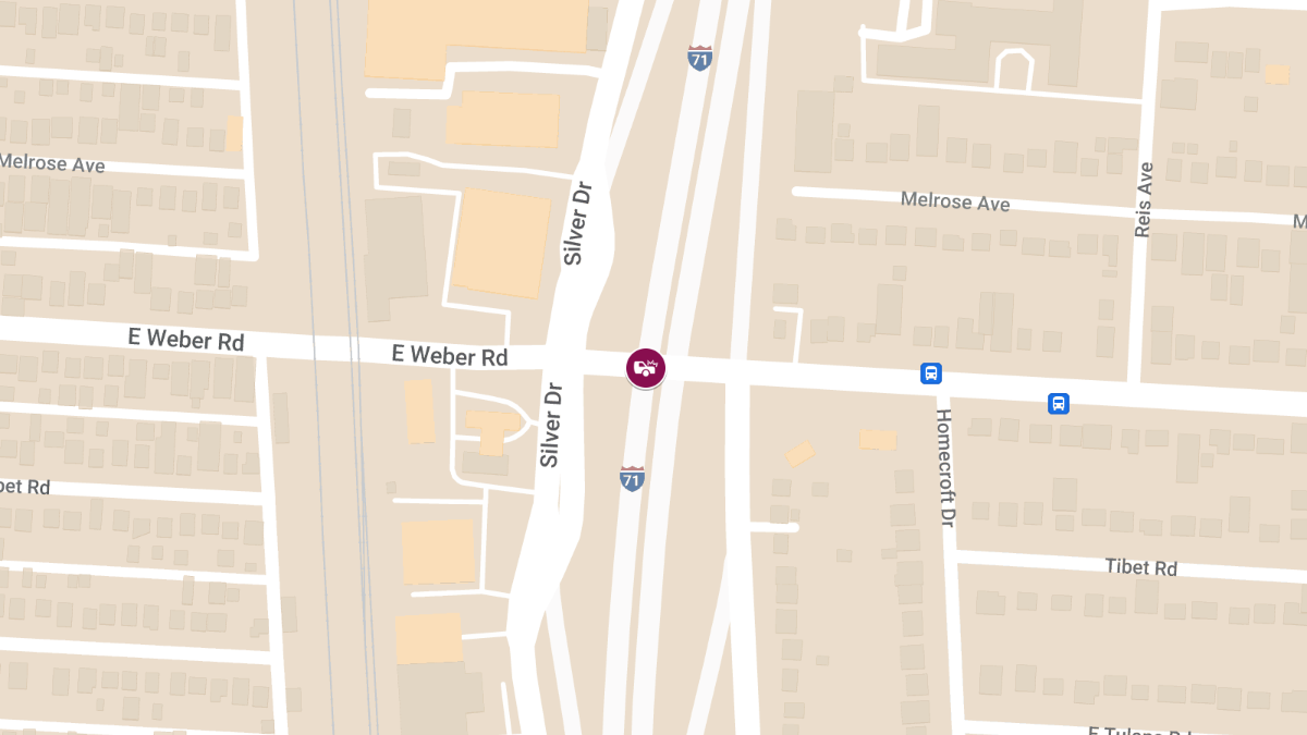 Vehicle Collision with Injuries on I-71 N at E Weber Rd