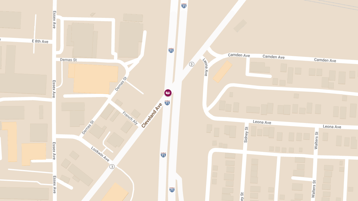 Vehicle Collision with Injuries on I-71 S at Cleveland Ave