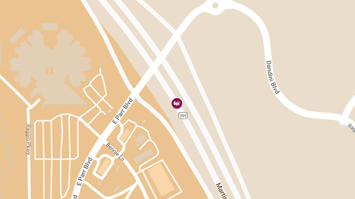 Vehicle Collision with Injuries on US-395 Northbound Near Parr Blvd