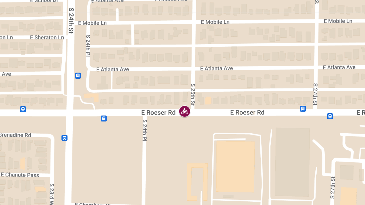 Vehicle Crash Involving Motorcyclist at 2500 E Roeser Rd