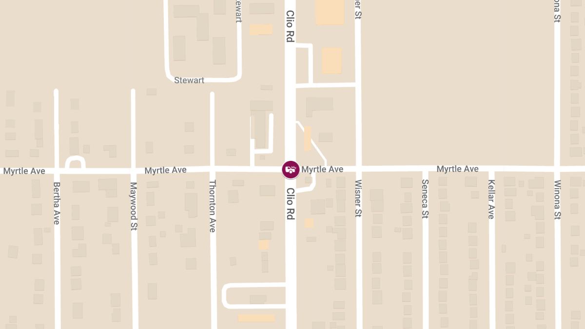 Vehicle Crash With Injuries at Clio Rd and W Myrtle Ave