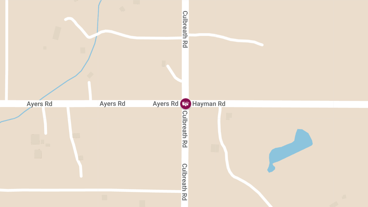 Vehicle Crash with Injuries at Ayers Rd and Culbreath Rd