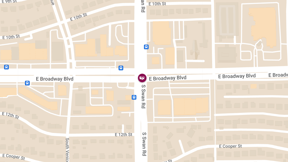 Vehicle Crash with Injuries at E Broadway Blvd and N Swan Rd