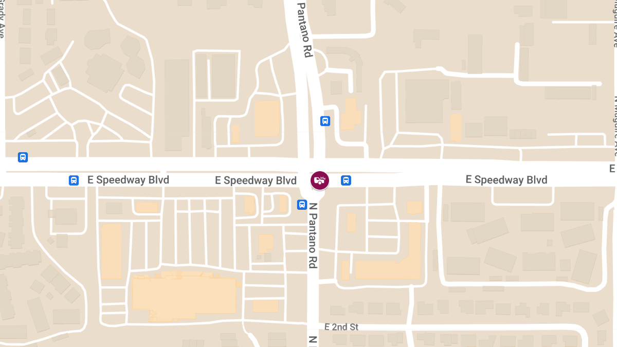 Vehicle Crash with Injuries at E Speedway Blvd & N Pantano Rd