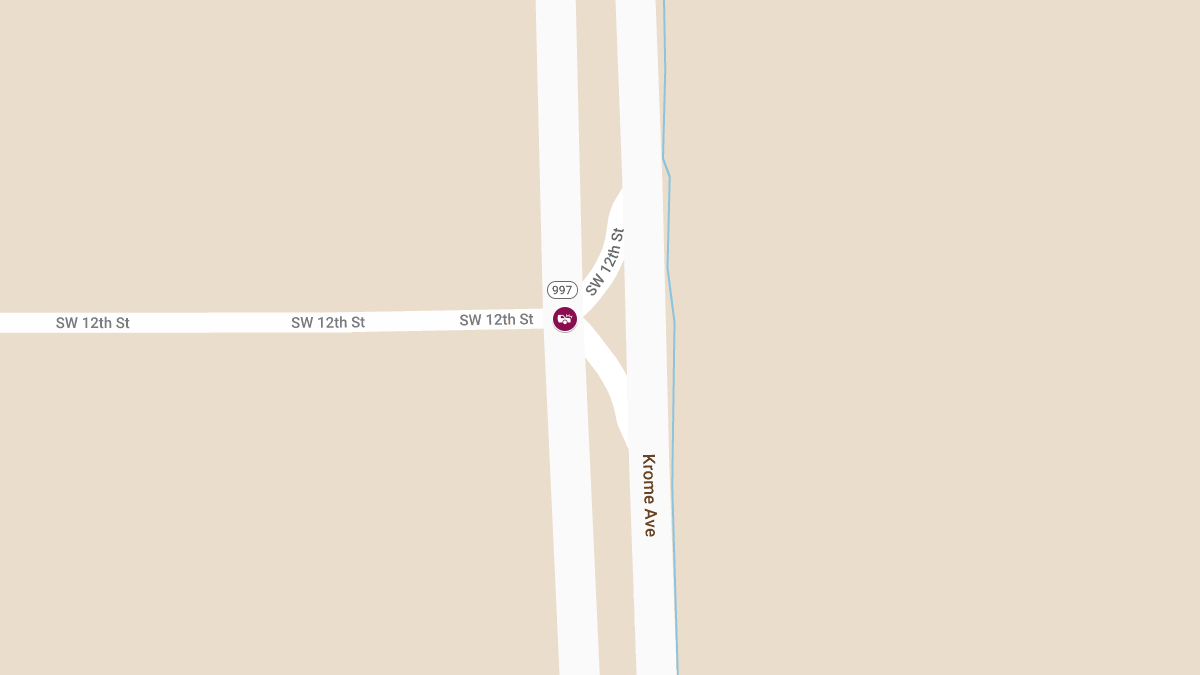 Vehicle Crash with Injuries at SW 177th Ave & SW 12th St