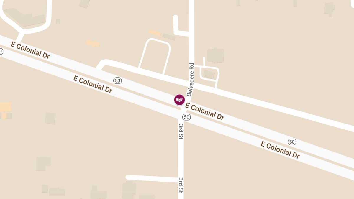 Vehicle Crash with Injuries on E Colonial Dr at 3rd St N
