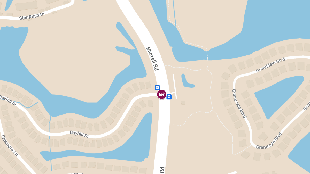 Vehicle Crash with Injuries on Murrell Rd at Bayhill Dr