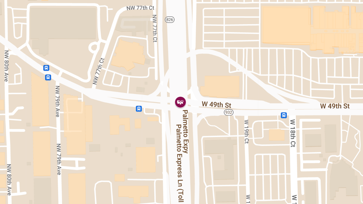 Vehicle Crash with Injuries on SR-826 NB Ramp to NW 103rd St