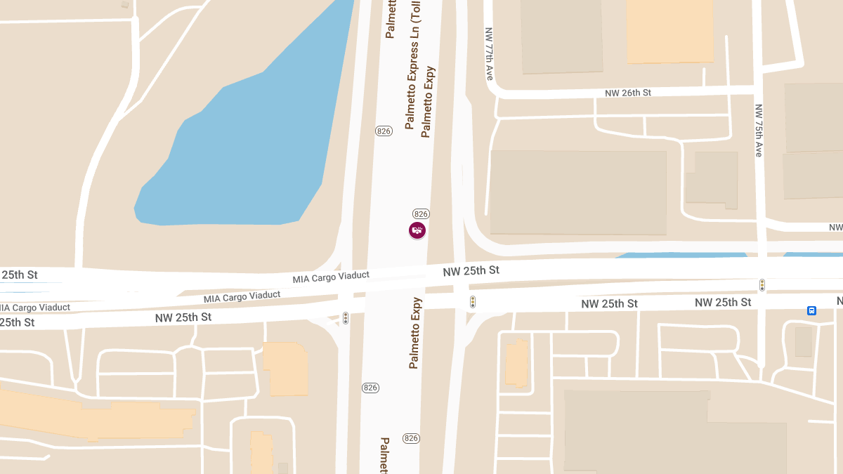 Vehicle Crash with Injuries on SR-826 SB near NW 25th St