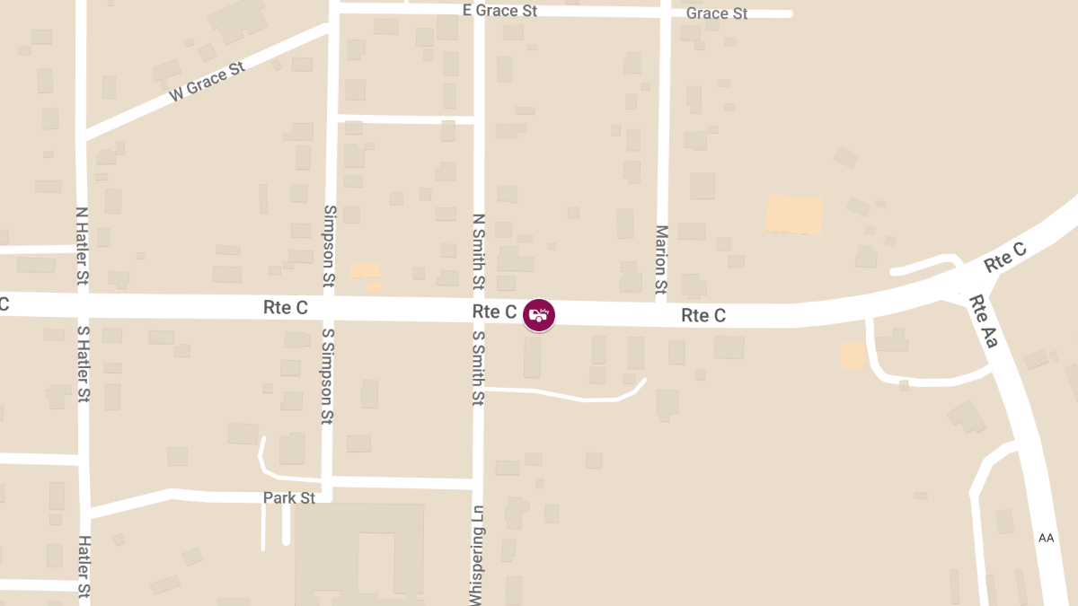 Vehicle Struck by Fallen Cargo on Route C