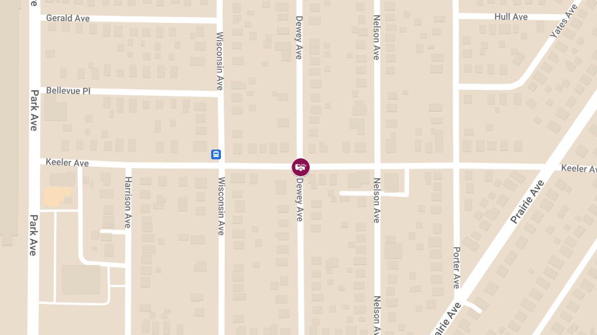 Vehicle Traffic Accident at Dewey Ave & Keeler Ave
