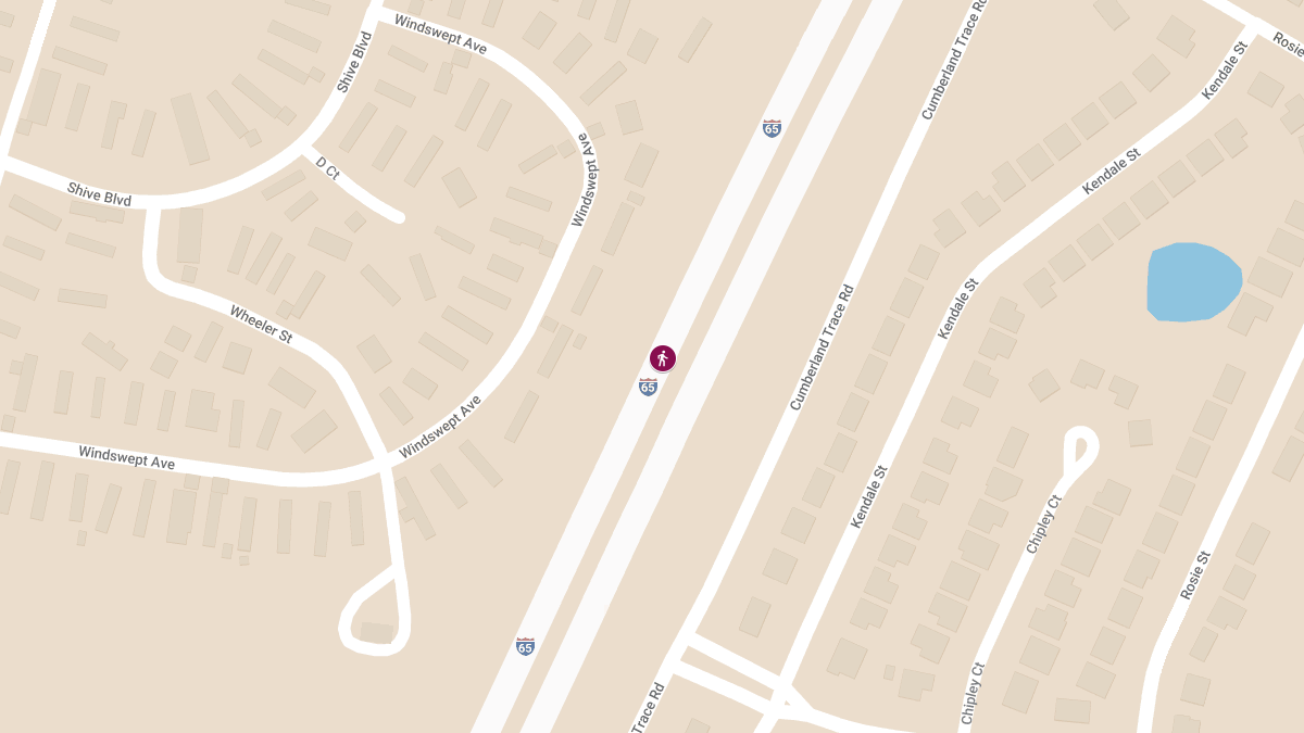 Vehicle vs. Pedestrian Accident on I-65 SB