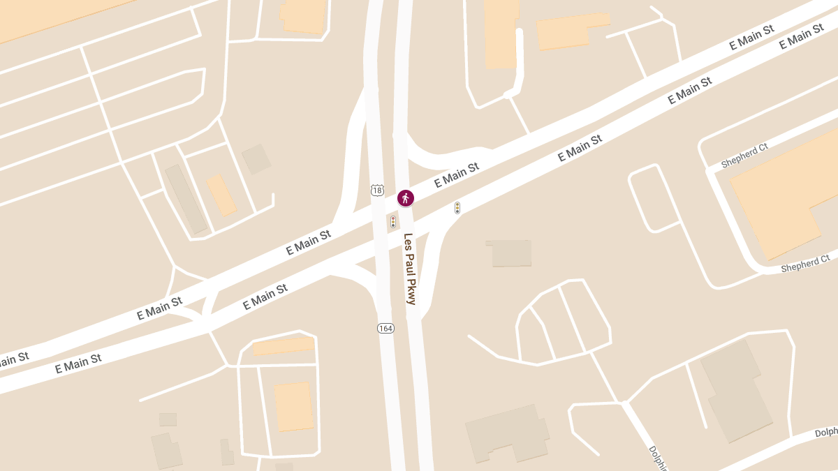 Vehicle vs. Pedestrian Accident with Injuries at E Main St & Les Paul Pkwy