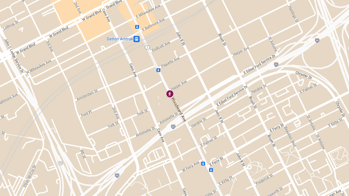 Westbound I-94 Blocked After Pedestrian Struck by Vehicle at Woodward Ave