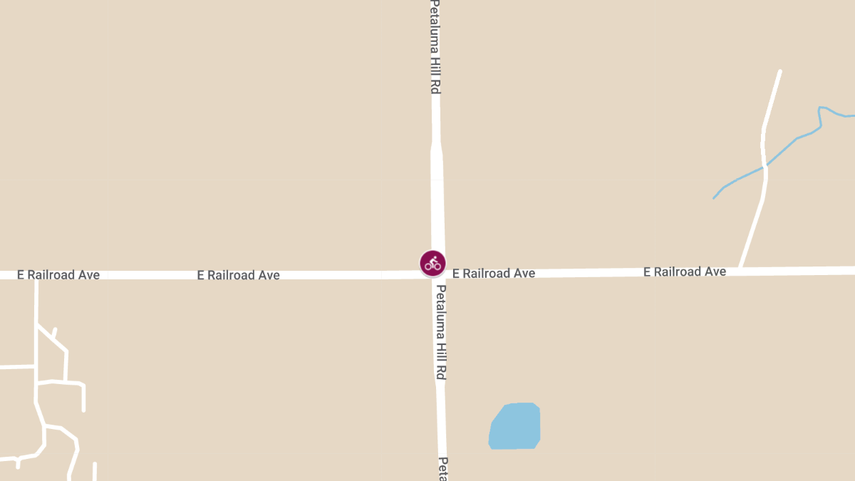 1 Injured in Bicycle Crash at Petaluma Hill Rd & E Railroad Ave