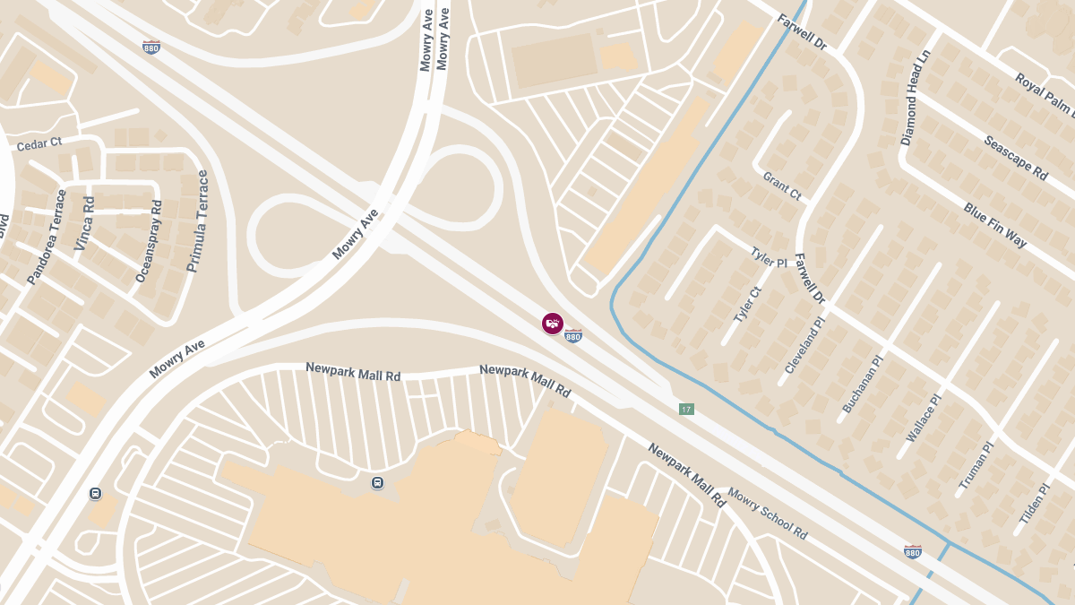 1 Injured in Car Crash on 880 Fwy near Mowry Ave