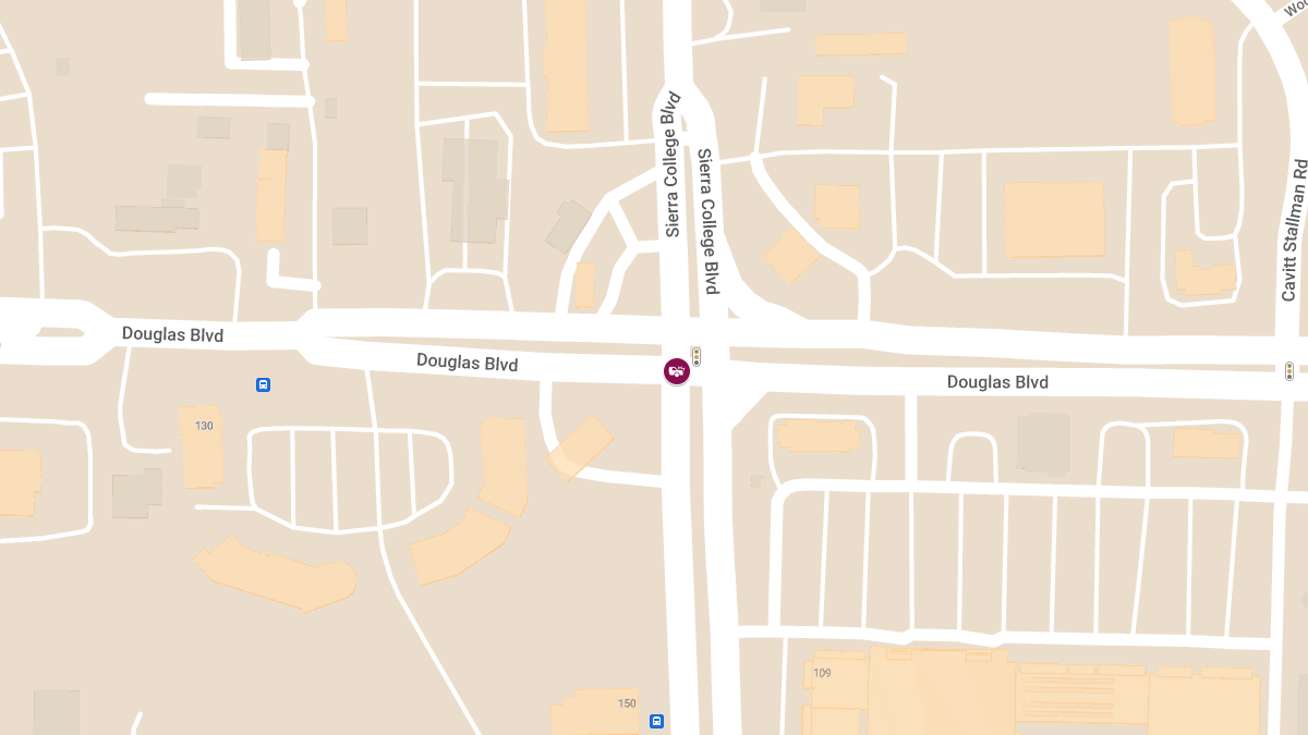 1 Injured in Crash at Douglas Blvd & Sierra College Blvd