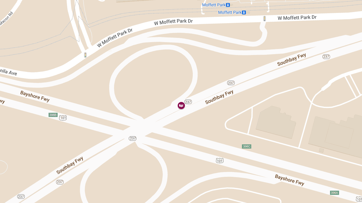 1 Injured in Crash on Highway 237 Near Highway 101