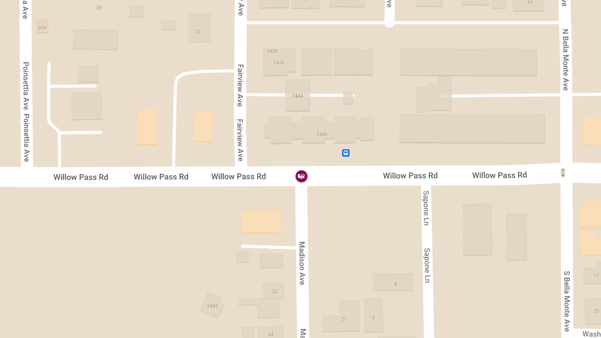 1 Injured in Multi-Vehicle Crash at Willow Pass Rd & Madison Ave