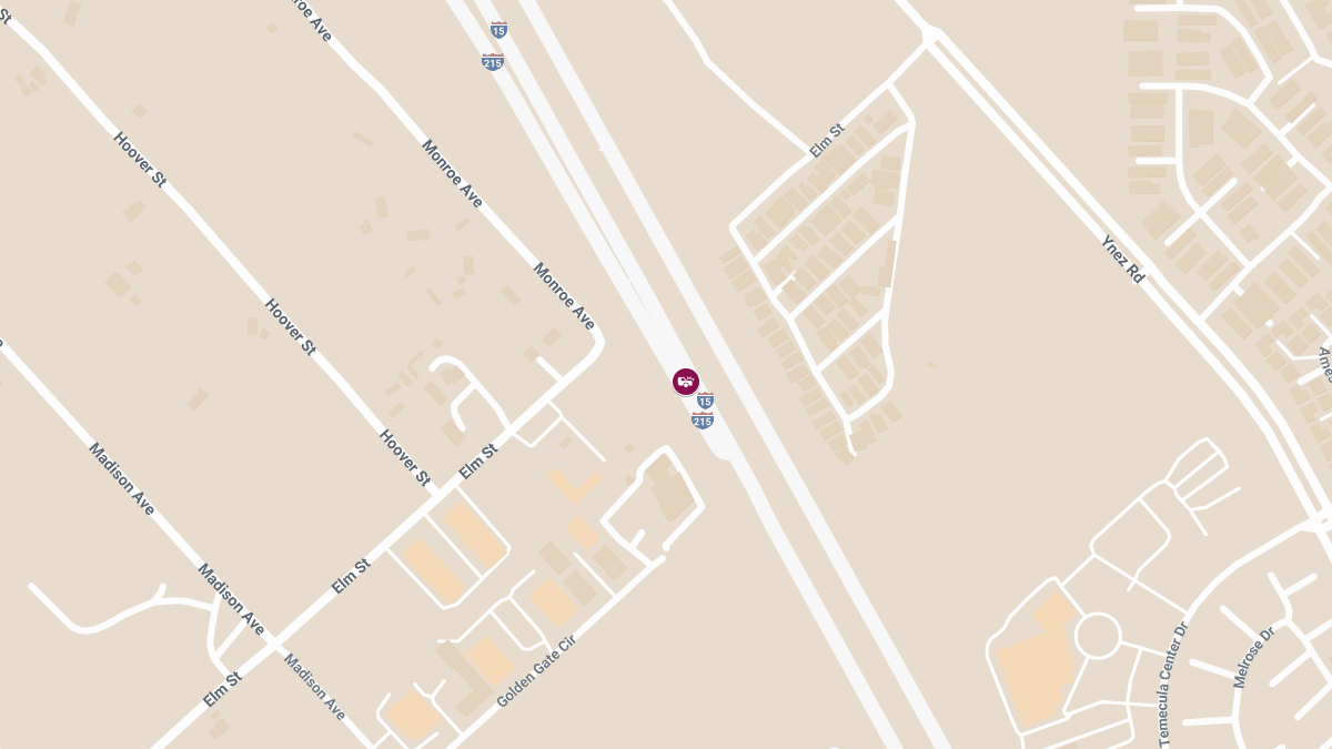 1 Injured in Multi-Vehicle Crash on 15 Freeway Near 215 Freeway